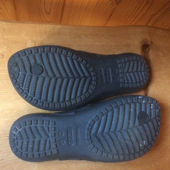 CROCS Kadee Black Flip Flop Thong Comfort Slip On Lightweight Sandal W Size 7 - Picture 9 of 10